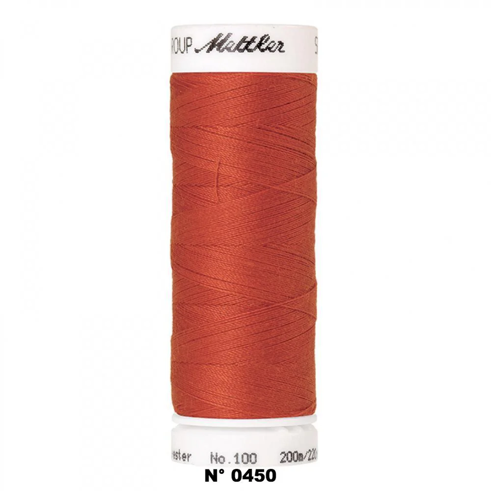 Fil à coudre 200m Orange, Mettler, grand choix de couleur - Image 3